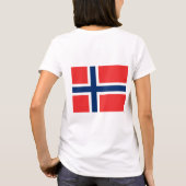 Fleece Jogger mit norwegischer Flagge T-Shirt (Rückseite)