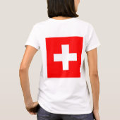 Fleece Jogger mit Schweizer Flagge T-Shirt (Rückseite)