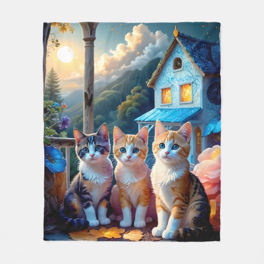 Fleece Kittens to cuddle Cuddle With Blanket (Vorderseite)