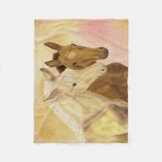 Fleece mit zwei Fohlen (Vorderseite)