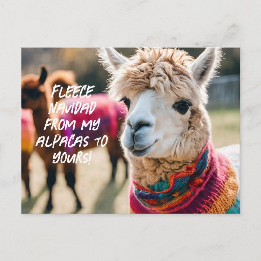 Fleece Navidad! Aplaca Postkarte (Vorderseite)