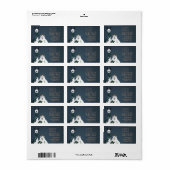 ‘Fleece Navidad’ Chic Funny Fun Llama & Sheep Adressaufkleber (Vorne)