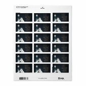 Fleece Navidad Chic Funny Quirky Llama & Sheep Pun Adressaufkleber (Vorne)