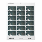 Fleece Navidad Chic Funny Quirky Llama & Sheep Pun Adressaufkleber (Vorne)