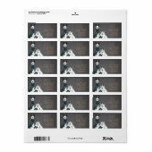 Fleece Navidad Chic Funny Quirky Llama & Sheep Pun Adressaufkleber (Vorne)