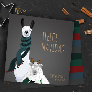 „Fleece Navidad“ Chic Lustiger Eigenwilliger Wortw Feiertagskarte