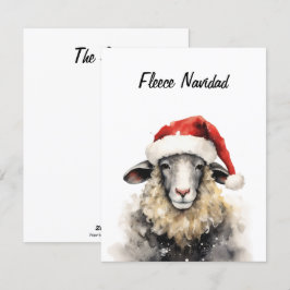 Fleece Navidad Christmas Flat Card Feiertagskarte