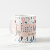 Fleece Navidad Christmas Llamas Kaffeetasse (Vorderseite Links)