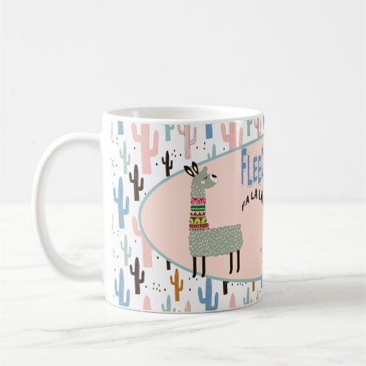 Fleece Navidad Christmas Llamas Kaffeetasse (Links)