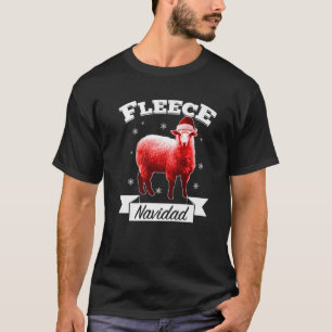 Fleece Navidad Christmas Sheep Lamb - Feliz Xmas P T-Shirt