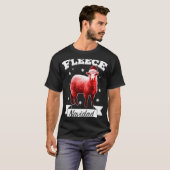 Fleece Navidad Christmas Sheep Lamb Feliz Xmas Pu T-Shirt (Vorne ganz)