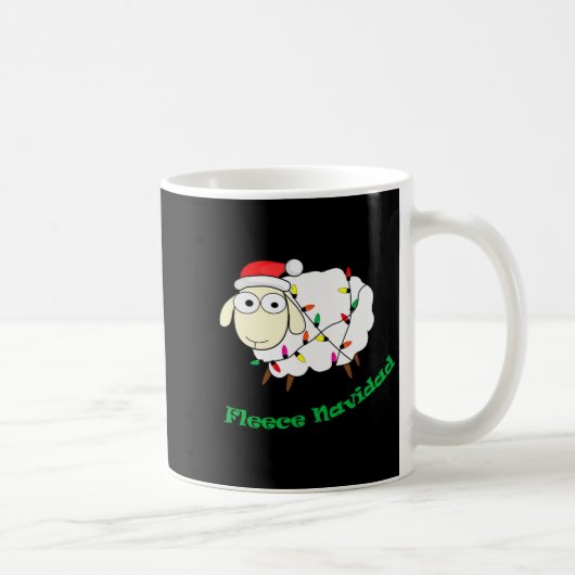 Fleece Navidad - Christmas Sheep Long Sleeve  Kaffeetasse (Rechts)