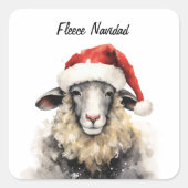 Fleece Navidad Christmas Sheep Sticker (Vorderseite)