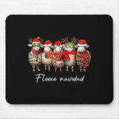 Fleece Navidad Christmas Spanish Sheep Santa Sheep Mousepad (Vorne)