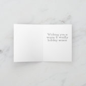 Fleece Navidad Cute Black Sheep Christmas Karte (Innenseite)