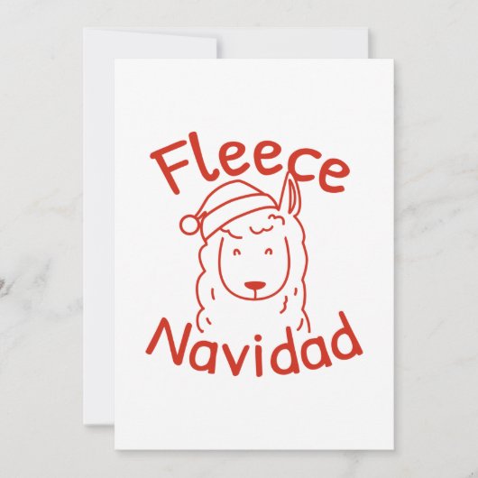 Fleece Navidad Dankeskarte (Vorderseite)