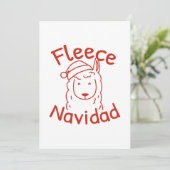Fleece Navidad Dankeskarte (Stehend Vorderseite)