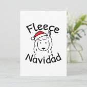 Fleece Navidad Dankeskarte (Stehend Vorderseite)