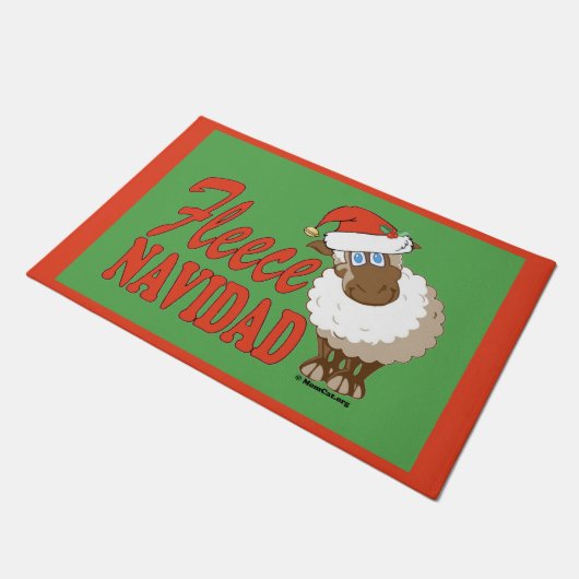 Fleece Navidad Doormat Fußmatte (Schrägansicht)