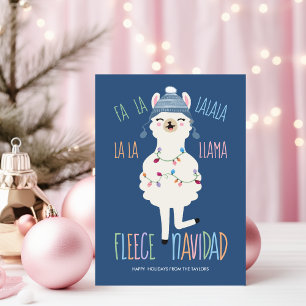 Fleece Navidad Fa La Lama Lustiges Weihnachten