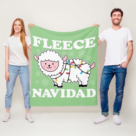 Fleece Navidad Feliz Funny Christmas Kawaii Sheep (Beispiel)