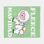Fleece Navidad Feliz Funny Christmas Kawaii Sheep (Vorderseite (Horizontal))