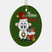 Fleece Navidad Feliz Navidad Pun Weihnachtsschaf Keramik Ornament (Rechts)