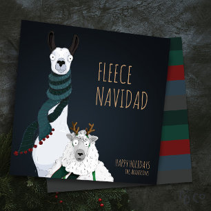 „Fleece Navidad“ Festliches Lustiges Chic Witzelei Feiertagskarte