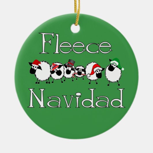 Fleece Navidad Funny Christmas Ornament (Vorne)