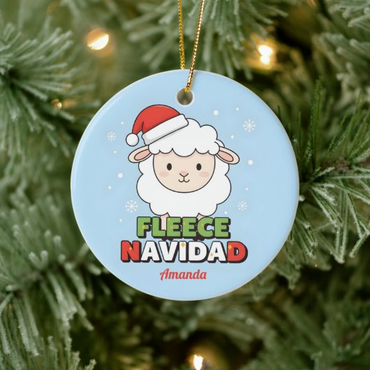 Fleece Navidad Funny Christmas Ornament Gift (Baum)