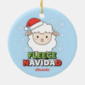 Fleece Navidad Funny Christmas Ornament Gift (Hinten)