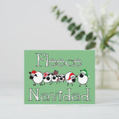 Fleece Navidad Funny Christmas Postcard Feiertagspostkarte (Stehend Vorderseite)
