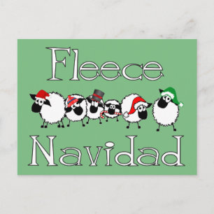 Fleece Navidad Funny Christmas Postcard Feiertagspostkarte