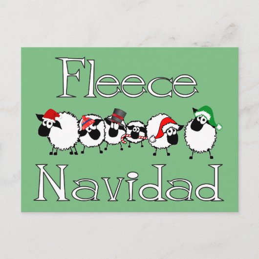Fleece Navidad Funny Christmas Postcard Feiertagspostkarte (Vorderseite)