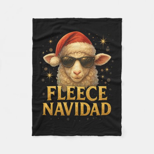 Fleece Navidad Funny Christmas Sheep Design (Vorderseite)