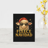 Fleece Navidad Funny Christmas Sheep Design Karte (Gelbe Blume)