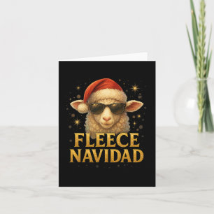 Fleece Navidad Funny Christmas Sheep Design Karte
