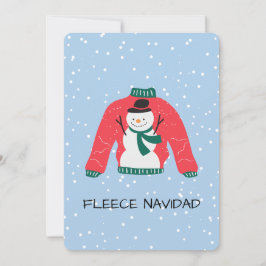 Fleece Navidad - Funny Christmas Sweater Design Feiertagskarte