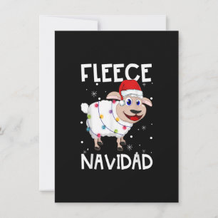 Fleece Navidad Funny Feliz Sheep Lights Weihnachte Einladung