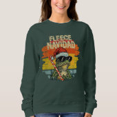 Fleece Navidad Funny Santa Frog Retro Sweatshirt (Vorderseite)