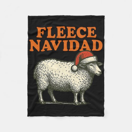 Fleece Navidad Funny Sheep Pub Weihnachtsfeiertag (Vorderseite)