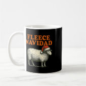 Fleece Navidad Funny Sheep Pub Weihnachtsfeiertag Kaffeetasse (Links)