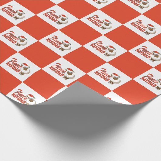 Fleece Navidad Geschenkpapier (Ecke)