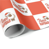 Fleece Navidad Geschenkpapier (Rolleneckpunkt)