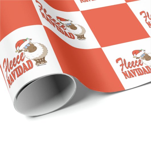 Fleece Navidad Geschenkpapier (Rolleneckpunkt)