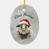Fleece Navidad Gray Sheep Weihnachtsschmuck (Vorne)