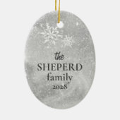 Fleece Navidad Gray Sheep Weihnachtsschmuck (Hinten)