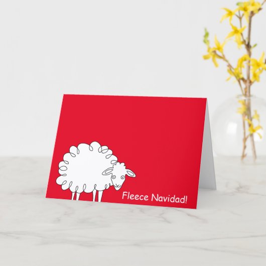 Fleece Navidad Holiday Card Karte (Gelbe Blume)