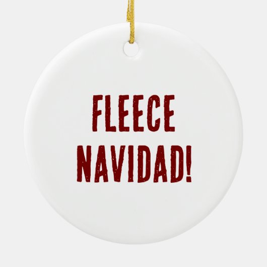 Fleece Navidad! Keramik Ornament (Hinten)