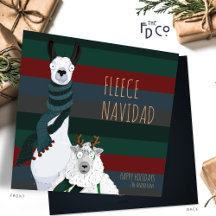‚Fleece Navidad‘ | Llama & Sheep Funny Pun